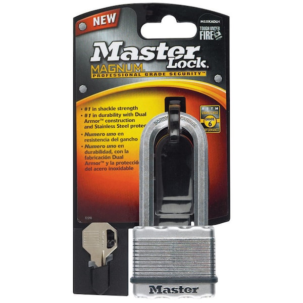 Master Lock Master Lock 1-7/16 in. H X 2 in. W X 13/16 in. L Steel 4-Pin Cylinder Weather-Resistant Padlock M5XKADLHCCSEN - main